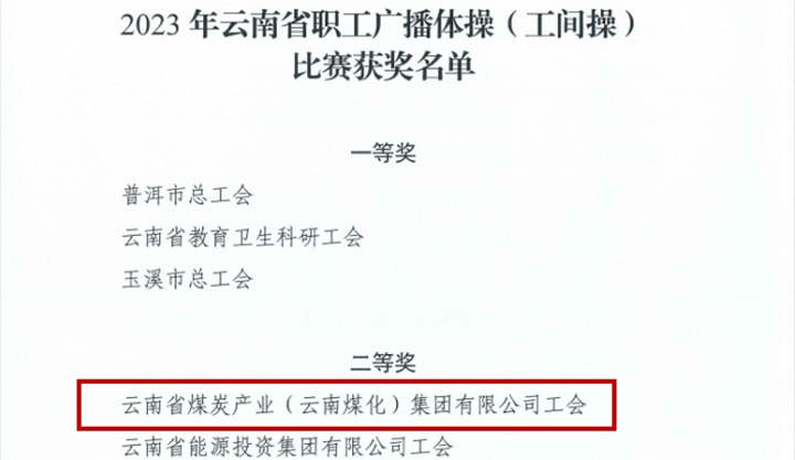 【喜讯】云煤（云顶国际）集团在2023年云南省职工文体活动中勇创佳绩